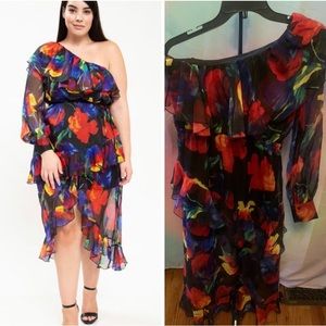 L’atiste Women’s vibrant multi-color party dress size Large